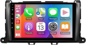 2+32G 9-inch Android 12 Double Din Car Stereo for Toyota Sienna 2011-2014 IPS Touchscreen Screen Car Radio with Carplay & Android Auto Support Backup Camera GPS FM Navi BT SWC