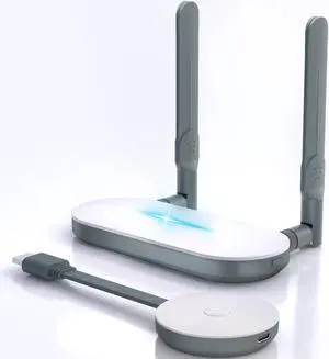 Wireless HDMI Transmitter and Receiver, Plug and Play, 2.4/5GHz Dual-Band 164FT Signal Transmission, 1080P@60Hz HD Picture Quality, Low Delay for Streaming Media to Monitor from Laptop/PC/Cable Box