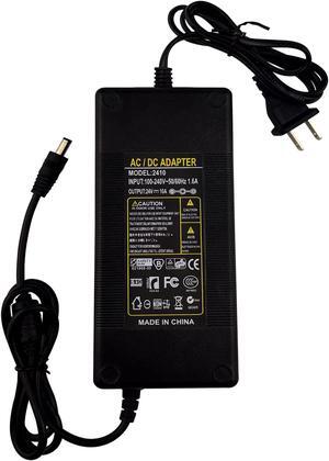 24V AC/DC Adapter, AC 100-240V to DC 24V 10A Power Supply Adapter Converter Transformer for LED Strip Light CCTV Cameras 3D Printer