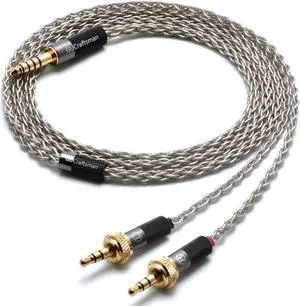 GUCraftsman 6N Single Crystal Silver Upgrade Headphones Cable 4Pin XLR/2.5mm/4.4mm Balance Headphone Upgrade Cable for Sony MDR-Z7 MDR-Z7M2 MDR-Z1R (4.4mm Plug)