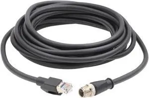 HangTon Ethernet Cable for Cognex Basler Baumer Camera Sensor GigE Vision Application High Speed Network M12 8 Pin X-Coding to RJ45 Cat 6A 16.4ft