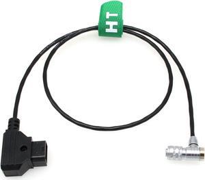 HangTon Power Cable for Blackmagic BMCC 6K, Pocket Camera BMPCC 4K 6K 6K Pro, D-Tap to Right Angle 2-pin, 60cm