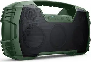 IPX7 Waterproof Bluetooth Speaker, 40W (60W Peak) Portable Wireless Speakers, 32H Playtime, Stereo Loud Sound, Deep Bass, Bluetooth 5.0, Built-in Mic for Camping, Party, Outdoor, Gifts, Beach-Green