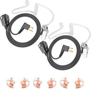 HYS 2 Way Radio Headset Law Enforcement Earpiece and Mic with Soft Silicone Ear Buds Medium Earmold for Motorola RDM2070d CP200