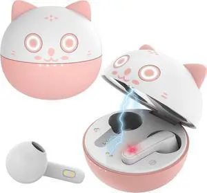 Instiwitt B62 Pink and White Sii True Wireless Earphones with 40 Hour Playback Time