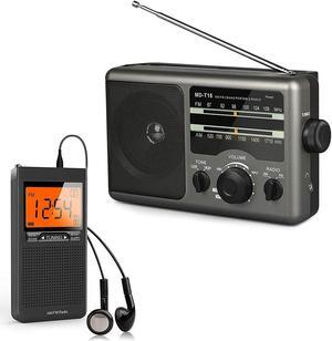 AM FM Portable Radio Battery Operated Radio with Best Reception, Earphone Jack, Best Sounds Quality