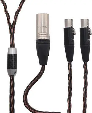 KK Cable C-DF HiFi Replacement for LCD-2 LCD-3 LCD-4 LCD-X LCD-XC etc. Headphones, 4-pin XLR Balanced Male, Replacement Audio Upgrade Cable. C-DF (2M(6.5ft))
