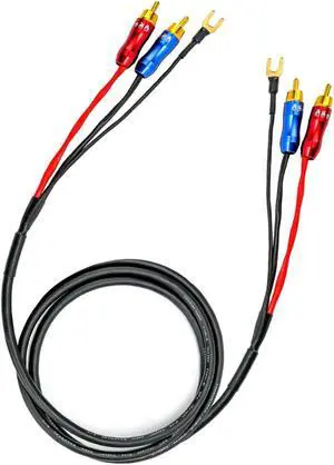 KKCable FO-I Dual RCA to Dual RCA Interconnect Cable with Ground Wire - 3M (9.84ft)