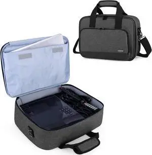 Luxja Projector Case, Projector Bag with Protective Laptop Sleeve, Projector Carrying Case with Accessories Pockets, Large(16 x 11.5 x 5.75 Inches), Black