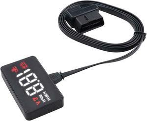 Car Head Up Display OBD2 II HUD Projector Speedometer MPH KM/h Speed Warning