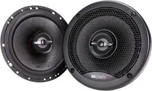 MB Quart PK1-116 Premium Car Speakers (Black, Pair)  6.5 Inch Coaxial Speaker System, 220 Watt, 2-Way Car Audio, 4 OHMS (Grills Included)