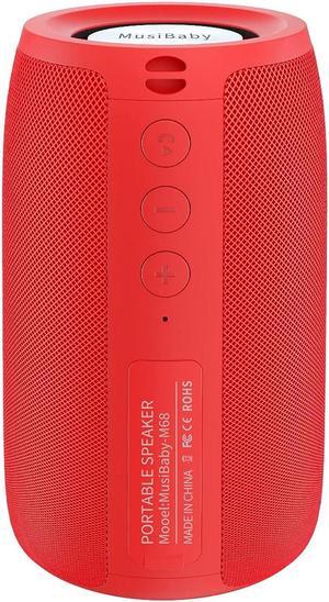 Bluetooth Speaker,MusiBaby Wireless,Outdoor, Waterproof,Portable Speaker,Dual Pairing, Bluetooth 5.0,Loud Stereo,Booming Bass,1500 Mins Playtime for Home&Party,Gifts(Pure Red) Bluetooth Speaker,MusiBaby Wireless,Outdoor, Waterproof,Portable Speaker,Dual Pairing, Bluetooth 5.0,Loud Stereo,Booming Bass,1500 Mins Playtime for Home&Party,Gifts(Pure Red)