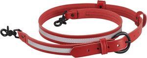 Perfect Fit Shield Wallets Firefighter Leather Radio Strap with Reflective Stripe Black Hardware and Fireman Red Leather