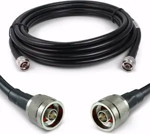 Proxicast 20 ft N Male to N Male Premium 400 Series Low-Loss Coaxial Cable (50 Ohm) for 4G LTE, 5G Modems/Routers, Ham, ADS-B, GPS, RF Radio to Antenna or Surge Arrester Use (ANT-180-401-20)