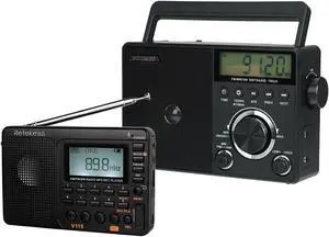 Retekess V115 Digital AM FM Radio, TR635 Portable Shortwave Radio With Backlight LCD Display, ATS, External Antenna Socket, 3.5mm Earphone Jack, Time Setting, Battery Operated