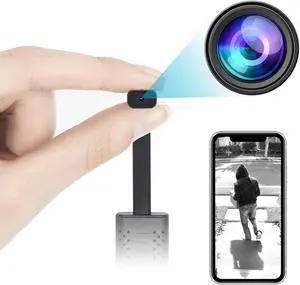 Smallest Wireless Wifi USB Camera,HD1080P Baby Monitor Camera,Portable Video Security Camera with Upgrade Night Vision,Motion Detection,Cloud Storage,Remote Viewing for Security with iOS Android APP