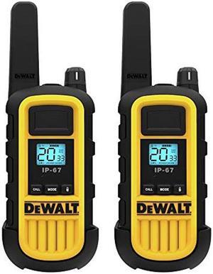 DEWALT DXFRS800 2 Watt Heavy Duty Walkie Talkies - Waterproof, Shock Resistant, Long Range & Rechargeable Two-Way Radio with VOX (2 Pack)