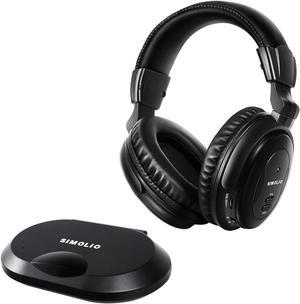 SIMOLIO 2 Channels IR Audio Transmitter & Wireless IR Headphones for Car DVD&TV&PC, IR Transmitter Supports RCA & AUX Audio Output, Car Cigar Lighter & AC Adapter Included