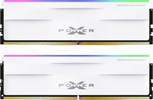Silicon Power DDR5 64GB (2x32GB) Zenith RGB 6000MT/s (PC5-48000) 288-pin CL30 1.35V UDIMM Desktop Memory Module RAM SP064GXLWU60AFDH White