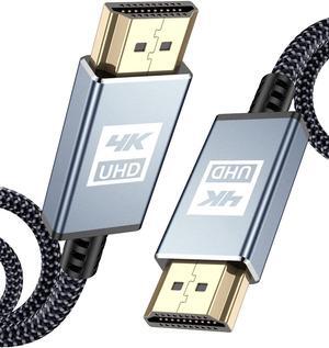 sweguard HDMI Cable 50ft [4K@60Hz, 1080P@144Hz], 4K HDMI 2.0 Cable High Speed 18Gbps Gold Plated Nylon Braided Supports HDR,HDCP 2.2, 2160P,3D,ARC for Roku TV PS5 PS4 Xbox HDTV Blu-ray&Monitor-Grey