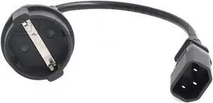 SZRMCC UPS PDU Power Cord IEC 320 C14 Plug Adapter to Convert Europe CEE7/7 Schuko Socket,IEC320 C14 Male to Europe Female Socket Short Adapter Cable (3pcs)