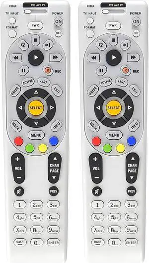 2 Pack Buck AT&T DirecTV RC66RX Programmable Universal Remote Control Replacement Compatible with R16, R22, H21, H22, H23, H24, HR21, HR22, HR23, HR24, HR34, and C31 Receiver