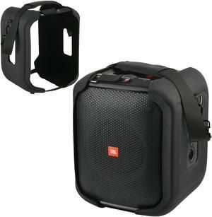 TXEsign Travel Carrying Strap Cover for JBL PartyBox Encore Essential Portable Party Speaker, Hard EVA Cover Shell Two Sides Protective Case Speaker Cover with Shoulder Strap and Base Support Feet