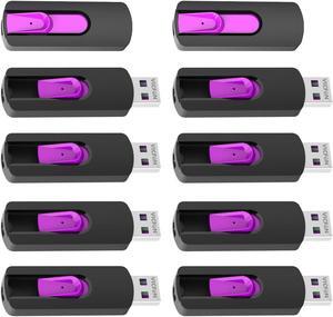VICFUN 10 Pack 16GB USB Flash Drives USB 2.0 Flash Drive Slide Retractable USB Memory Stick 16GB,Pink