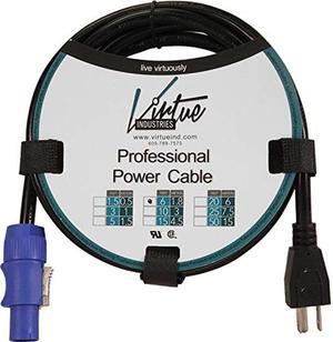 Virtue Industries | 6 Foot Professional Compatible Edison (Male) to Power Cable