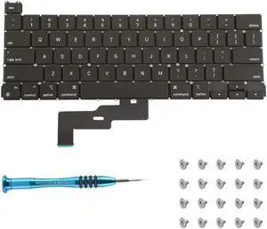 Willhom Keyboard with Screws and Screwdriver Kit Replacement for MacBook Pro 13" A2338 2020 Keyboard US Layout
