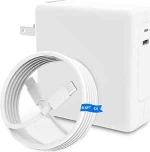 MacBook Pro Charger 96W USB C Charger Power Adapter Compatible with MacBook Pro MacBook Air Charger iPad Pro LED Indicator 5A USB-C to C Cord