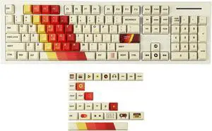 YMDK 1970 Music Cherry Profile 131 Keys Dye Sublimation Thick PBT KEYCAP for MX Mechanical Keyboard Keycaps 61 68 84 87 96 104 108