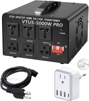 US to EU Type C Plug Adapter,VTUS-5000 PRO Voltage Converter Transformer,