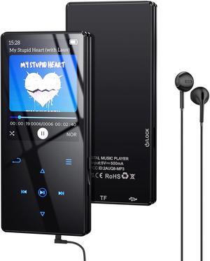 Yottix 64GB MP3 Player with Boosted Bluetooth 5.0, Music Player Features HD Speaker, 2.4" Screen, Touch Buttons, Expandable SD Card Slot, Supports FM Radio, Voice Recorder, E-Book, and More