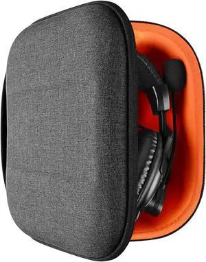 Geekria Shield Headphones Case Compatible with Turtle Beach Stealth 700, PRO, PX22, PX24, ElitePro 2 + Headphones, Replacement Protective Hard Shell Travel Carrying Bag (Dark Grey)