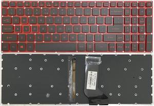 GinTai Laptop US Keyboard Red Lettering with Backlit Replacement for Acer Nitro 5 AN515-41 AN515-42 AN515-51 AN515-52 AN515-53
