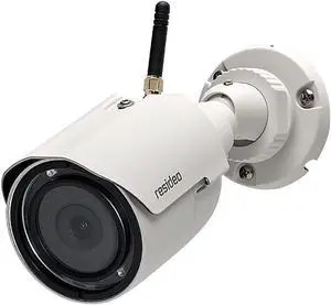 RESIDEO IPCAM-WOC2 Outdoor HD Camera, 2 MP CMOS Sensor, 10x Digital Zoom, 4 User-Defined Motion Detection, 1080p at 30 fps, MicroSD Slot, LED Indicators, IP66 Rated Housing, IR Range Up to 33 feet