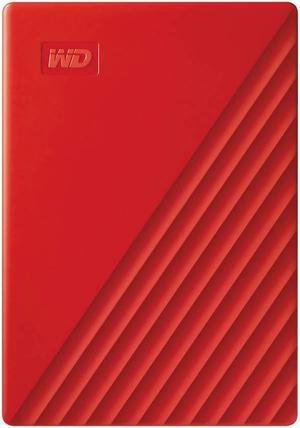 WD 1TB My Passport, Portable External Hard Drive, Red, backup software with defense against ransomware, and password protection, USB 3.1/USB 3.0 compatible - WDBYVG0010BRD-WESN