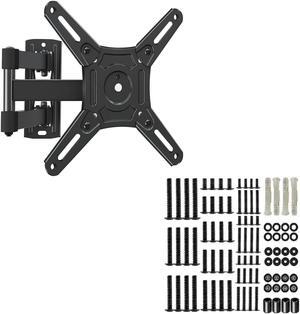 ELIVED Full Motion TV Monitor Wall Mount for Most 14-42" TVs & Monitors Max VESA 200x200mm 33 lbs, Plus Universal TV Mounting Hardware Kit includes M4 M5 M6 M8 Screw/Washer/Spacer YD1013