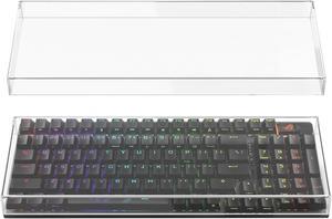Geekria 90%-96% Keyboard Knob Dust Cover, Clear Acrylic Keypads Cover for 100 Keys Computer Mechanical Wireless Keyboard, Compatible with ASUS ROG Strix Scope II 96, Glorious GMMK 2 96