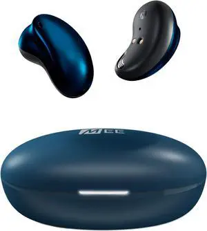 MEE audio Pebbles True Wireless Earbuds - Bluetooth 5.3 Low Profile in Ear Lightweight Headphones with Headset Microphone & Call Noise Reduction for Gym/Workouts/Sports and Gaming, Sapphire