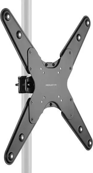 Mount-It! TV Pole Mount, Fits 32" to 55" Screens, Universal VESA 75x75 to 400x400, Full-Motion Tilt, Swivel & Rotate, Clamps to 1.1" - 1.96" Diameter Poles, Ideal for Gazebos, Trade Shows, & POS