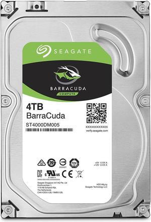Seagate BarraCuda Internal Hard Drive 4TB SATA 6Gb/s 256MB Cache 3.5-Inch (ST4000DM005)