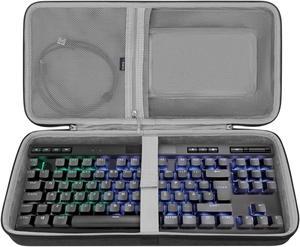 GEEKRIA Tenkeyless TKL Keyboard Case, Hard Shell Travel Carrying Bag for 80% 87 Key Computer Mechanical Gaming Keyboard, Keyboard and Mouse Combo Compatible with CORSAIR K70 RGB TKL, CORSAIR K63