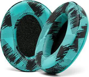 WC Wicked Cushions PadZ - Thick & Soft Ear Pads for ATH M50X / M40X / SteelSeries Arctis/HyperX Cloud & Alpha/Logitech G Pro X/Compatible with Over 50 Headphones | Speedracer Cyan