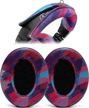 WC PadZ & BandZ Bundle - Replacement Earpads and Headband Cover for ATH M50X and M Series Headphones | Speed Racer Pack