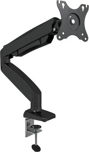 Monitor Arm - Gas Spring Single Monitor Stand - Fully Adjustable Motion (Rotation/Tilt/Swivel) VESA Desk Mount - Up to 32 inch - PC/Computer Display Screen Riser - Tupavco TP1705