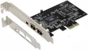 Sedna - PCIe (PCI Express) 3 Ports 1394A (Firewire) Adapter Card (VIA) (3E, 2X 6 Pin + 1 x 4 Pin External Port) with Low Profile Bracket