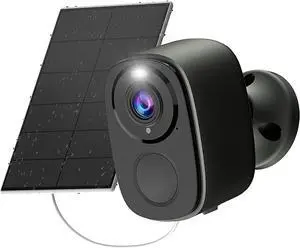 5MP Solar Security Cameras Wireless Outdoor for Home Security, Outdoor Camera Wireless with AI Motion Detection, Color Night Vision, Spotlight Siren Alarm, 2-Way Audio, Cloud/SD, Works with Alexa