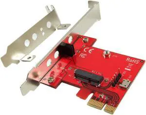 Ableconn PEXM2150E PCI Express x1 Adapter Card with M.2 Key E Socket - Support M2 E Key or A-E Key WiFi or Bluetooth Module